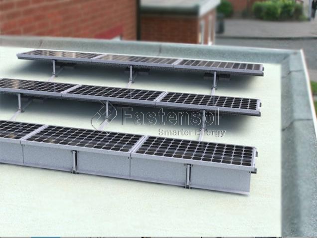 Concrete Flat Roof Ballasted Mount