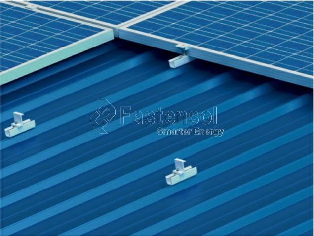 Railless Pitched Metal Roof Solar Mounting System